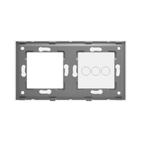 Panou Intrerupator Triplu cu Touch si Priza Simpla Din Sticla LUXION, alb