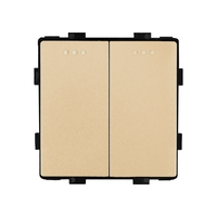 Modul Intrerupator Dublu Mecanic LUXION, auriu