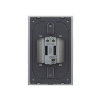 Intrerupator Simplu Cap Scara / Cruce cu Touch Livolo cu Rama Din Sticla 1M, Zigbee EC - Serie Noua, gri