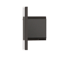 Priza Simpla Wi-Fi cu Monitorizare Consum, cu Rama din Sticla LUXION, negru