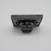 Priza Simpla LUXION cu Rama din Sticla, negru