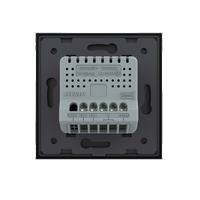 Intrerupator Dublu Cap Scara / Cruce cu Variator si Touch LIVOLO - Serie Noua, negru