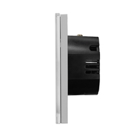 Intrerupator Simplu RF433 cu Touch din Sticla LUXION, gri