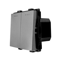 Modul Intrerupator Dublu Mecanic LUXION, gri