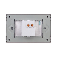 Intrerupator cu Revenire (Sonerie) Mecanic LUXION cu Rama din Sticla, Standard Italian, 3M, gri