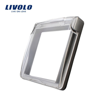 Capac de protectie rezistent la apa pentru prizele din sticla Livolo, gri