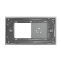 Panou Intrerupator Simplu cu Priza LIVOLO din Sticla, Standard Italian - 4M, gri