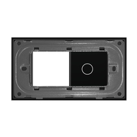 Panou Intrerupator Simplu cu Priza LIVOLO din Sticla, Standard Italian - 4M, negru