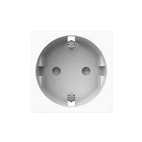 Priza simpla Livolo fara rama din sticla, alb