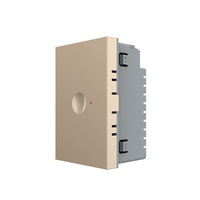 Modul intrerupator simplu cap scara / cap cruce wireless cu touch Livolo standard Italian, Serie noua, auriu