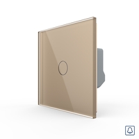 Buton Sonerie cu Touch LIVOLO din Sticla - Serie Noua, auriu