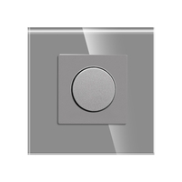 Intrerupator cu Variator Mecanic LUXION cu Rama din Sticla, gri