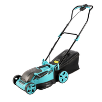 Masina de tuns gazon Detoolz, doua porturi 18V, latime de taiere 38cm, colector 36L