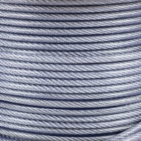 Tambur cablu otel zincat Micul Fermier, plastifiat, diametru 4-5.5mm, lungime 100m