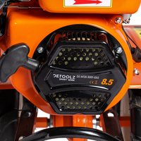Motocultor Detoolz 8.5cp 212cc, benzina 4T, 3 viteze, pornire manuala, cu roti