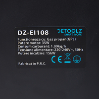 Tun de caldura pe gaz GPL 220-240V 50Hz 15KW