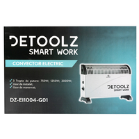 Convector electric Detoolz, 2KW, 3 trepte de putere, cu termostat reglabil