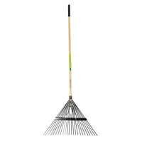 Grebla frunze 24 dinti flexibili,maner lemn,1650mm