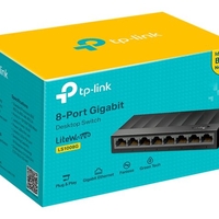 Switch TP-Link LiteWave LS1008G – 8 porturi Gigabit, Plug & Play, Carcasă metalică