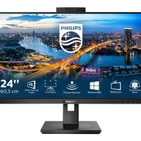 Monitor LED Philips 24” 242B1H – Full HD, IPS, Webcam integrat, HDMI, Negru