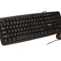 Kit SPACER USB Tastatură + Mouse Optic, Cablat, Negru (SPDS-S6201, SPKB-S62 + SPMO-F01)