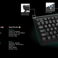 Kit Wireless SPACER – Tastatură + Mouse Wireless, Negru (SPDS-1100)