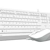 Kit Tastatură și Mouse A4TECH Fstyler FM10+FK10, USB, Cablat, 104 Taste, 1600 DPI, Alb (F1010-W)