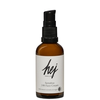 HEJ ORGANIC SENSITIVE – Cremă de față 24h cu ulei de cânepă, ovăz și mușețel 50ml
