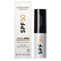 MÁDARA Stick cu Protecție Solară Minerală SPF 50 pentru Față și Zone Sensibile 12g