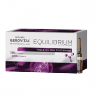 Gerovital H3 Equilibrium - Fiole cu Multivitamine, Booster Antioxidant pentru Strălucire și Regenerare