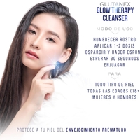 Glutanex Glow Therapy Gel-to-Foam Cleanser – Gel care se transformă în spumă pentru curățare profundă și blândă 100 ml