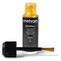 MEHRON Tooth FX Gold 4 ml – Vopsea Aurie pentru Dinți, Machiaj SFX și Efecte Speciale