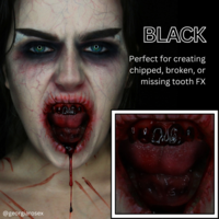 MEHRON Tooth FX Black 4 ml – Vopsea Neagră pentru Dinți, Machiaj SFX și Halloween