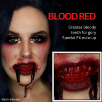 MEHRON Tooth FX Blood Red 4 ml – Vopsea Roșie pentru Dinți, Machiaj SFX și Halloween