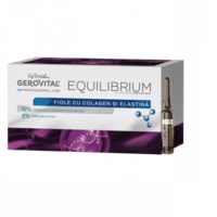 Gerovital H3 Equilibrium - Fiole cu Colagen și Elastină 12% Complex Marin pentru Elasticitate și Reducerea Ridurilor