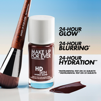 MAKEUP FOR EVER HD SKIN HYDRA GLOW FOUNDATION - FOND DE TEN CU ASPECT NATURAL, LUMINOS, STRĂLUCITOR 30ML