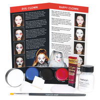 MEHRON Professional Makeup Kit Clown – Kit Machiaj Clovn pentru Halloween și Face Painting