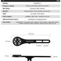 Suport gps Garmin si camera gopro pentru bicicleta cu ghidon aero
