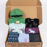 Lot Toamnă-Iarnă Fetiță 3-4 ani (Mărime 104 cm) – 6 Piese de Brand (H&M, C&A, Dopodopo) + GEACĂ NOUĂ Lily & Dan