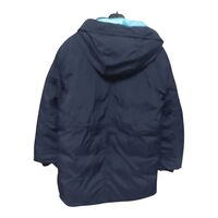 Geacă Lungă de Iarnă H&M Tip Parka cu Glugă și Căptușeală Turcoaz – Mărimea 116 (6 ani) | Second Hand