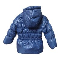 Geacă groasă de iarnă fetițe Disney Princess albastru marin cu glugă și interior fleece roz, mărime 18 luni (81 cm) - Nouă cu etichetă