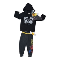 Mega-Lot Premium 17 piese băieți mărimea 3 ani (92-98 cm) - Hanorac Batman, vestă fâș, haine noi Spider-Man și ochelari Avengers CADOU