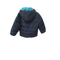 Geacă de Iarnă Matlasată Liegelind cu Glugă și Căptușeală Fleece Turcoaz – Mărimea 86-92 | Second Hand