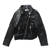 Jachetă Biker din Piele Ecologică H&M, Stil Rock cu Fermoare Asimetrice – Mărimea 6-7 ani (122 cm) | Second Hand
