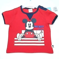 Tricou Mickey Rosu Bebe