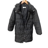 Geacă Lungă de Iarnă Puffer H&M cu Glugă, Negru Mat – Mărimea 146 (10-11 Ani) | Second Hand Premium