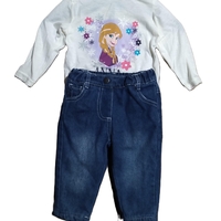 Set Frozen geaca, tricou si pantaloni bebe