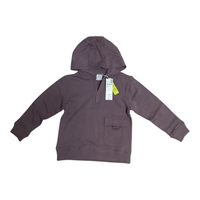 Hanorac premium bumbac gros copii Zippy Half-Zip cu glugă, culoare mov-malva, mărimi 6-14 ani - Nou cu etichetă