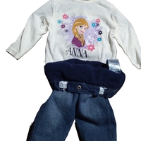 Set Frozen geaca, tricou si pantaloni bebe