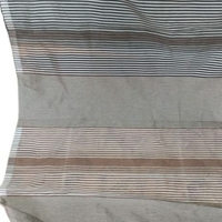 Set 2 Perdele Avelino poliester cu Dungi Maro și Crem, 137 x 245 cm – Secondhand ca Nou